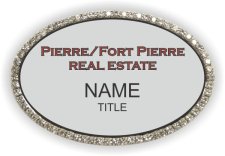 (image for) Pierre/Fort Pierre Real Estate Oval Bling Silver badge
