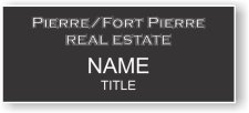 (image for) Pierre/Fort Pierre Real Estate Standard Black Square Corner badge