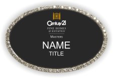 (image for) Century 21 Masters Oval Bling Silver Other badge