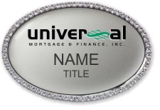 (image for) UMAFI Oval Bling Silver badge