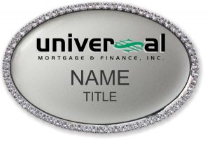 (image for) UMAFI Oval Bling Silver badge