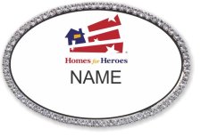 (image for) Exit Realty Extreme - Homes for Heroes Oval Bling Silver Other badge