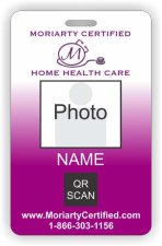 (image for) Moriarty Certified Home Healthcare Inc. Barcode ID Vertical badge