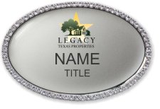 (image for) Legacy Texas Properties Oval Bling Silver badge