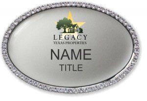 (image for) Legacy Texas Properties Oval Bling Silver badge