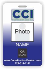 (image for) CCI - Coordination Care Inc. Barcode ID Vertical badge