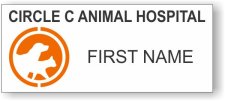 (image for) Circle C Animal Hospital Standard White Square Corner badge