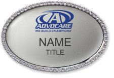 (image for) Advocare Oval Bling Silver badge