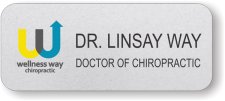 (image for) Wellness Way Chiropractic Silver Round Corners badge