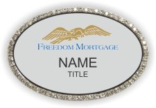 (image for) Freedom Mortgage Oval Bling Silver badge