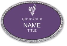 (image for) Younique Oval Bling Silver Other badge