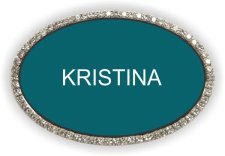 (image for) Patricia Panucci Oval Bling Silver Other badge