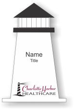 (image for) Charlotte Harbor Healthcare Shaped White badge