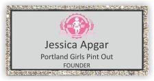 (image for) Girls Pint Out - Portland Bling Silver badge