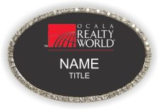 (image for) Ocala Realty World LLC Oval Bling Silver Other badge