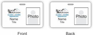 (image for) Rocky Mountain Allergy Photo ID Horizontal Double Sided badge