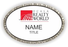 (image for) Ocala Realty World LLC Oval Bling Silver Other badge