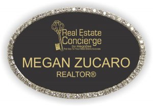 (image for) Real Estate Concierge Oval Bling Silver Other badge