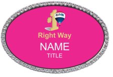 (image for) Remax Right Way Oval Bling Silver Other badge
