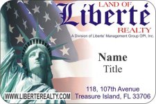 (image for) Land of Liberte' Realty Shaped Other badge
