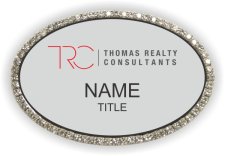 (image for) Thomas Realty Consultants Oval Bling Silver badge