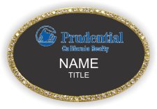 (image for) PRUDENTIAL CALIFORNIA REALTY Oval Bling Gold Other badge