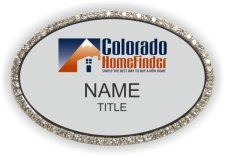 (image for) Colorado HomeFinder Oval Bling Silver badge