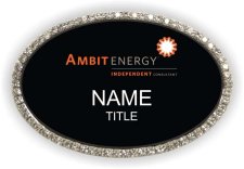 (image for) Ambit Energy Oval Bling Silver Other badge
