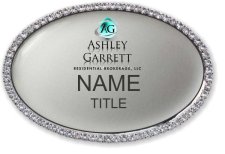 (image for) Ashley Garrett Residential Brokerage Oval Bling Silver badge
