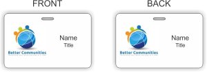 (image for) Better Communities ID Horizontal Double Sided badge