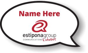 (image for) Estipona Group Shaped White badge