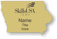 (image for) SkillsUSA Iowa Shaped Gold badge
