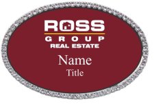 (image for) Ross Group Real Estate Oval Bling Silver Other badge