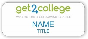 (image for) Get2College Standard White badge