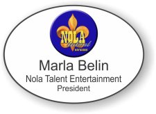 (image for) Nola Talent Entertainment Oval White badge
