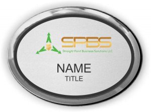 (image for) Straight Point Business Solutions Oval Executive Silver badge