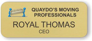 (image for) Quaydo\'s Moving Professionals Gold Round Corners badge