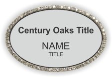 (image for) Century Oaks Title Oval Bling Silver badge