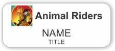 (image for) Animal Riders Standard White badge