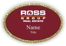 (image for) Ross Group Real Estate Oval Bling Gold Other badge