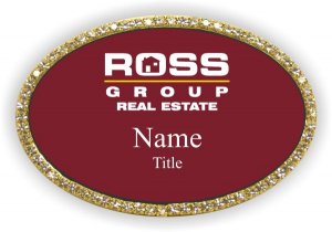 (image for) Ross Group Real Estate Oval Bling Gold Other badge