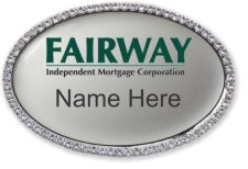 (image for) Fairway Independent Mortgage Corp Oval Bling Silver badge