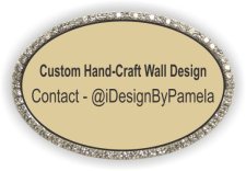 (image for) Custom Hand-Craft Wall Design Oval Bling Silver Other badge