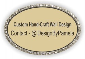 (image for) Custom Hand-Craft Wall Design Oval Bling Silver Other badge