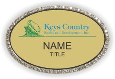 (image for) Keys Country Realty and Development, Inc. Oval Bling Silver Other badge