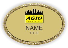 (image for) Agio Commercial Oval Bling Gold badge