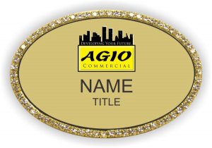 (image for) Agio Commercial Oval Bling Gold badge