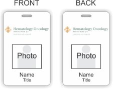 (image for) Hematology Oncology Associates PC Photo ID Vertical Double Sided badge