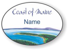 (image for) Coast of Maine Organic Products Inc Oval White badge