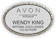 (image for) AVON PRODUCTS, INC. Oval Bling Silver badge